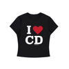 I HEART CD - Baby Tee Black