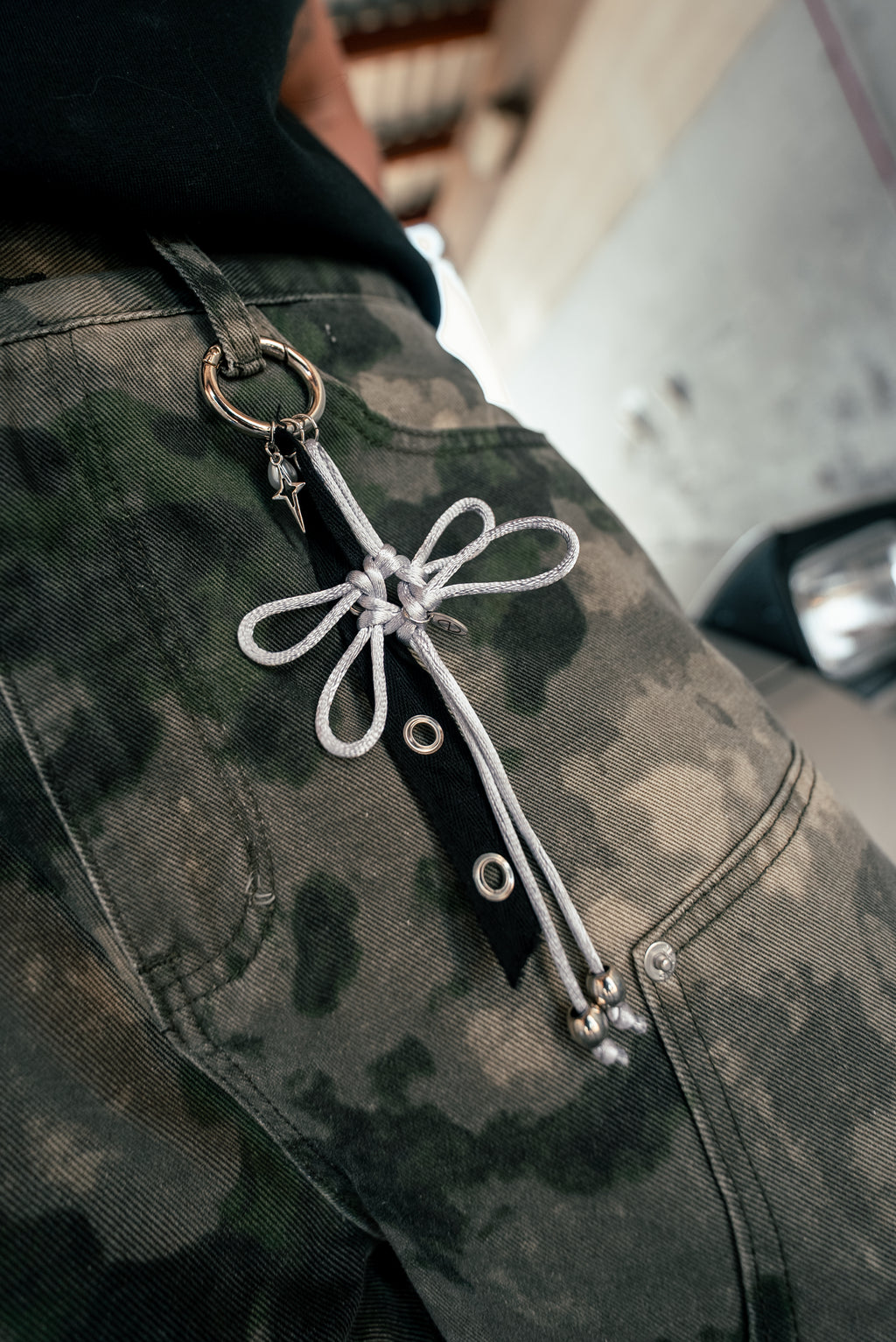 Baggy Capris with Handmade Keychain