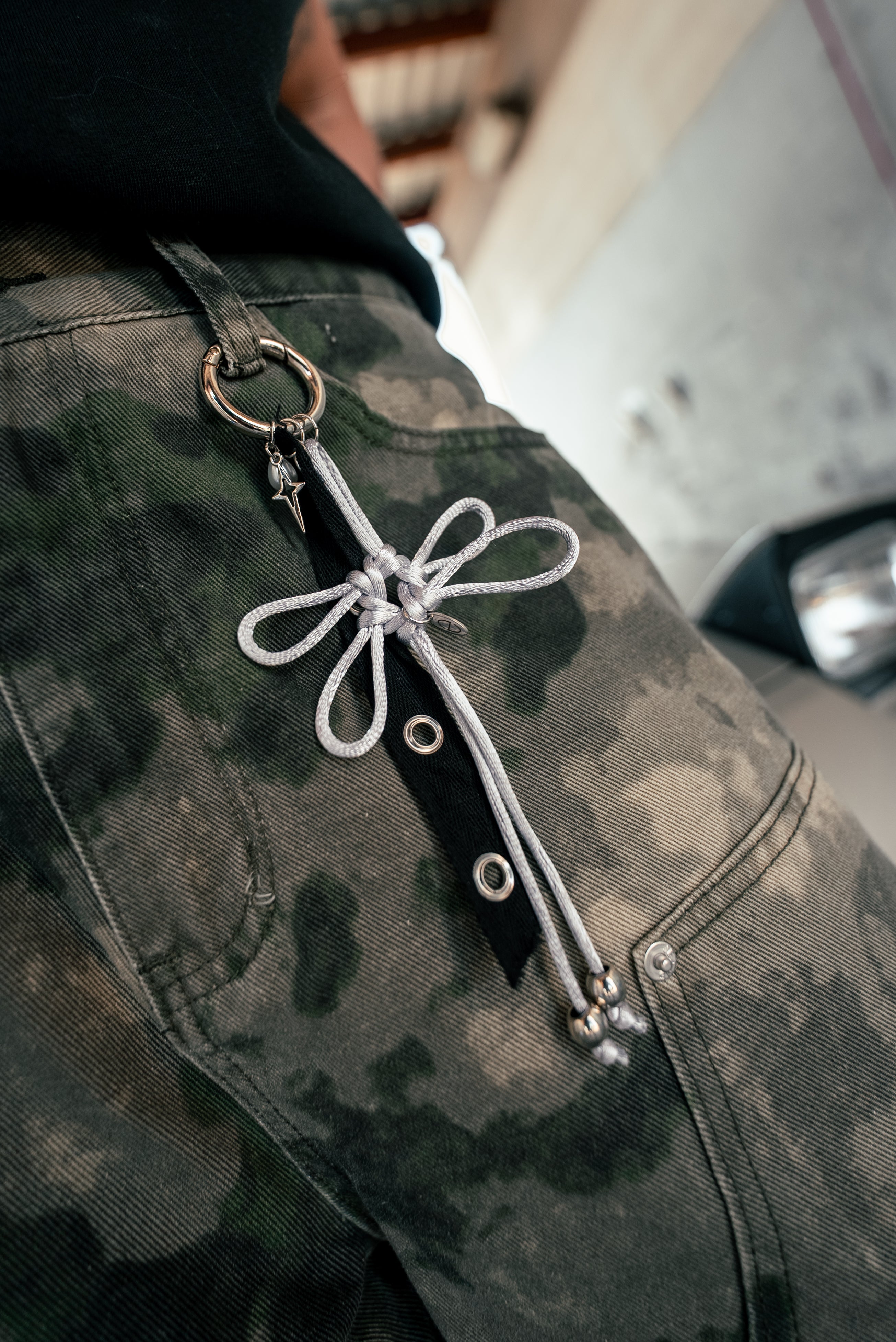 Baggy Capris with Handmade Keychain