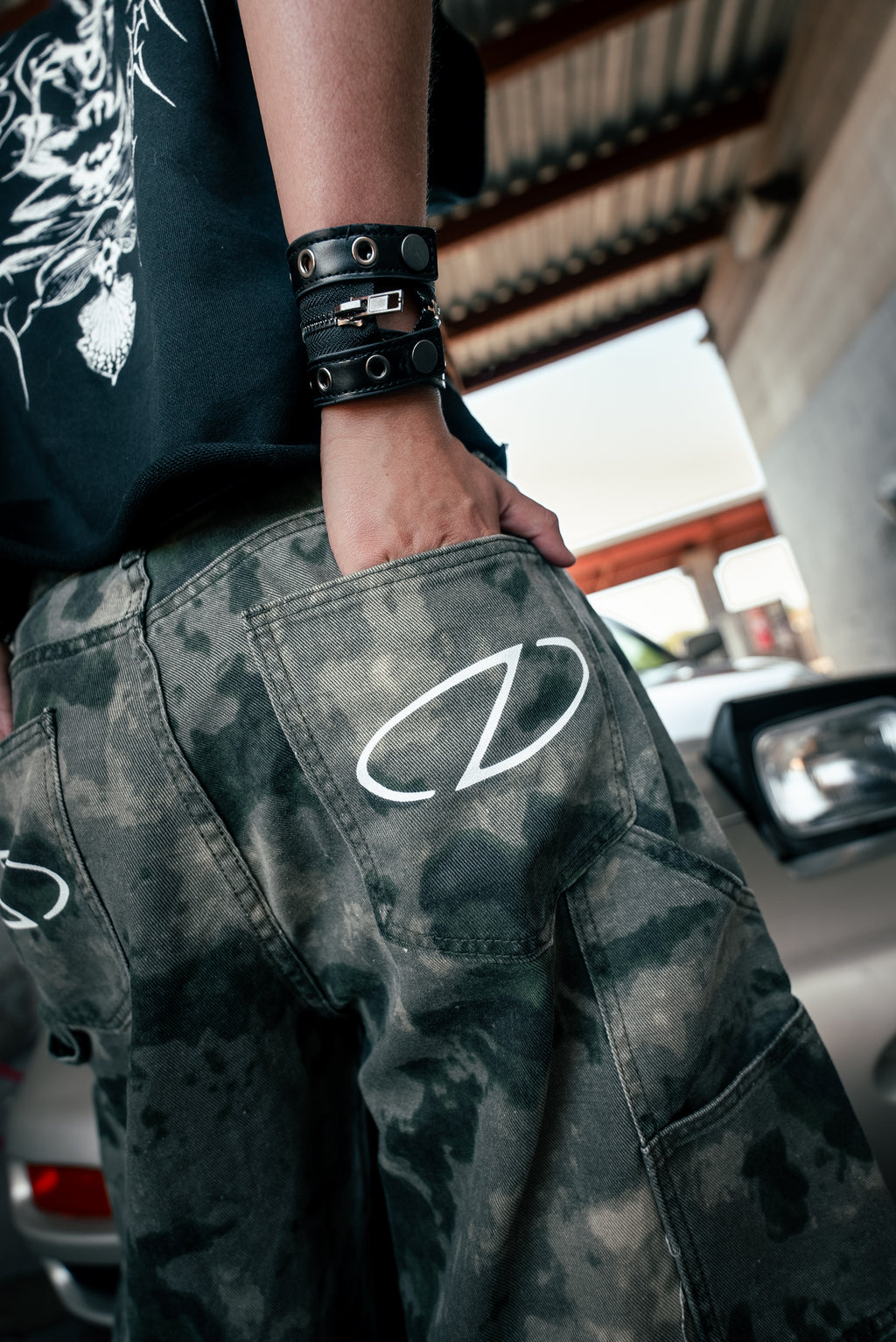 Baggy Capris with Handmade Keychain