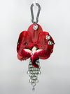 Handmade Orchid Keychain - CHAINMAIL RED