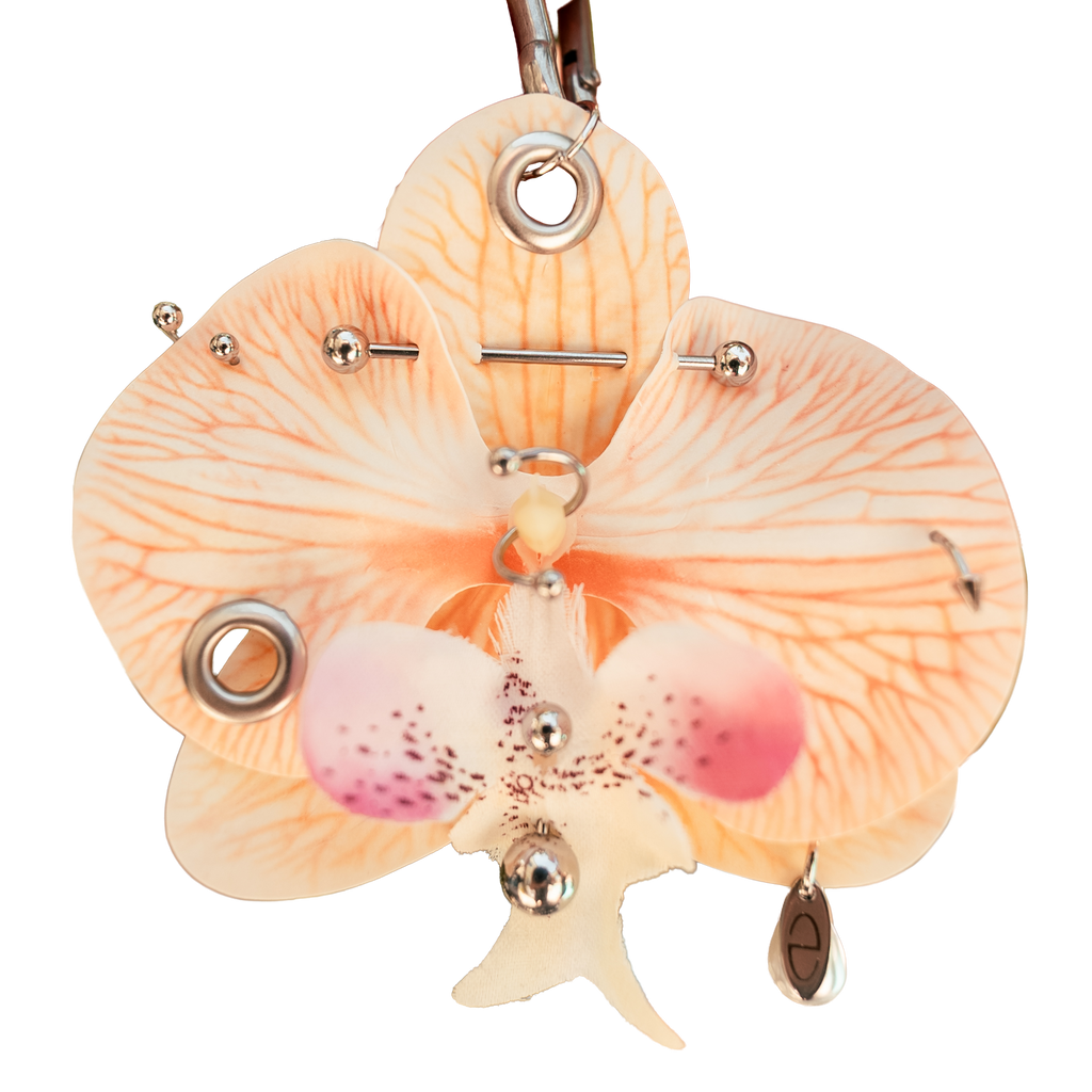 Handmade Orchid Keychain