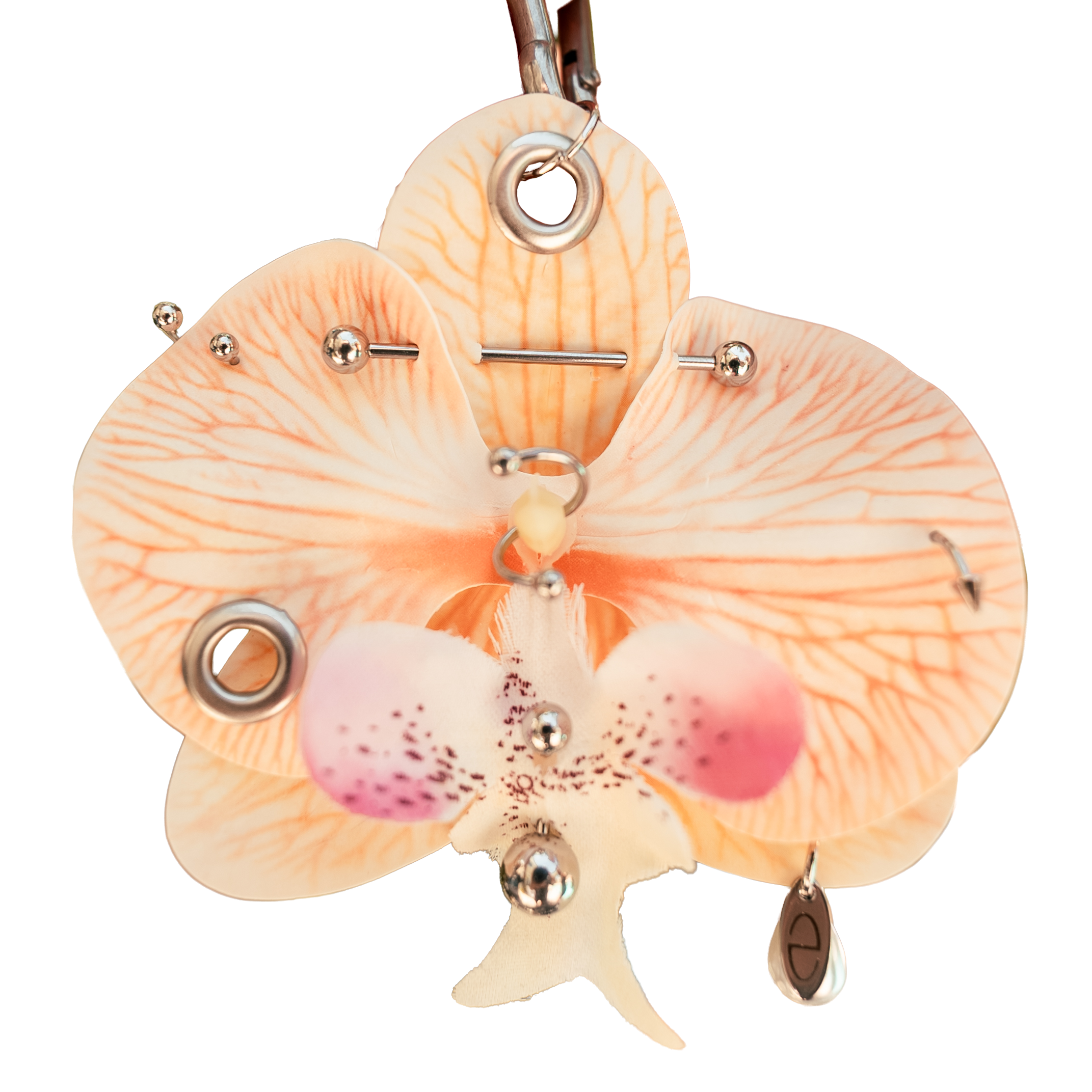 Handmade Orchid Keychain